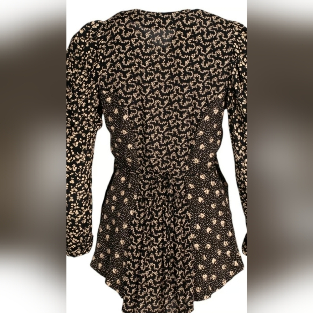 Betsey Johnson y2k Vintage 90s Rare Floral and Bow Black and Cream Patterned Set - Picture 2 of 16